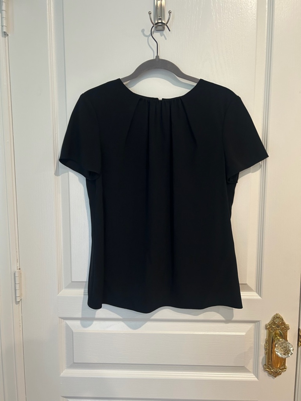 EMPORIO ARMANI Classic Black Short-Sleeve Women's Top / Size 44 /